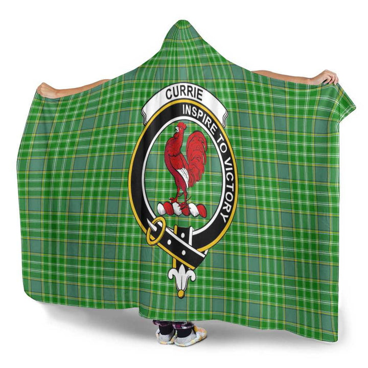 Scottish Currie Clan Crest Tartan Hooded Blanket Tartan Plaid 3