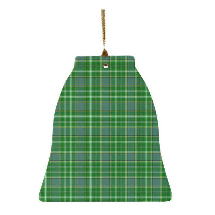 Scottish Currie Clan Tartan Ceramic Ornament Bell Shape Tartan Plaid