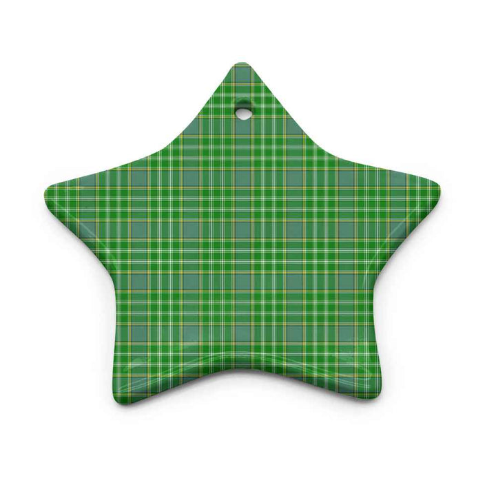 Scottish Currie Clan Tartan Ceramic Ornament Star Shape Tartan Plaid