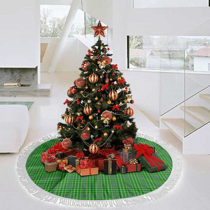 Scottish Currie Clan Tartan Christmas Tree Skirt Tassels 3 Tartan Plaid