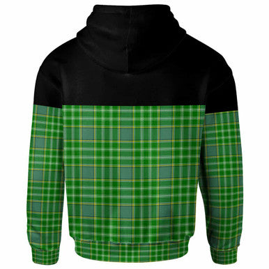 Scottish Currie Clan Tartan Hoodie - Horizontal Style Back Side Tartan Plaid