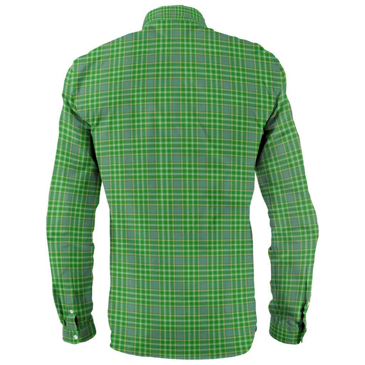 Scottish Currie Clan Tartan Long Sleeve Shirt Back Side Tartan Plaid