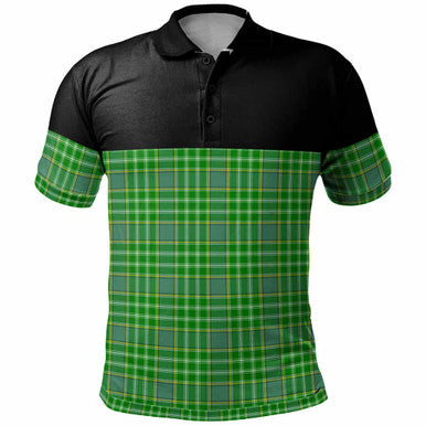 Scottish Currie Clan Tartan Polo Shirt - Horizontal Style Front Side Tartan Plaid