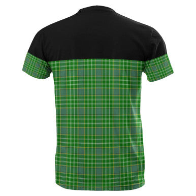 Scottish Currie Clan Tartan T-Shirt Horizontal Style Back Side Tartan Plaid