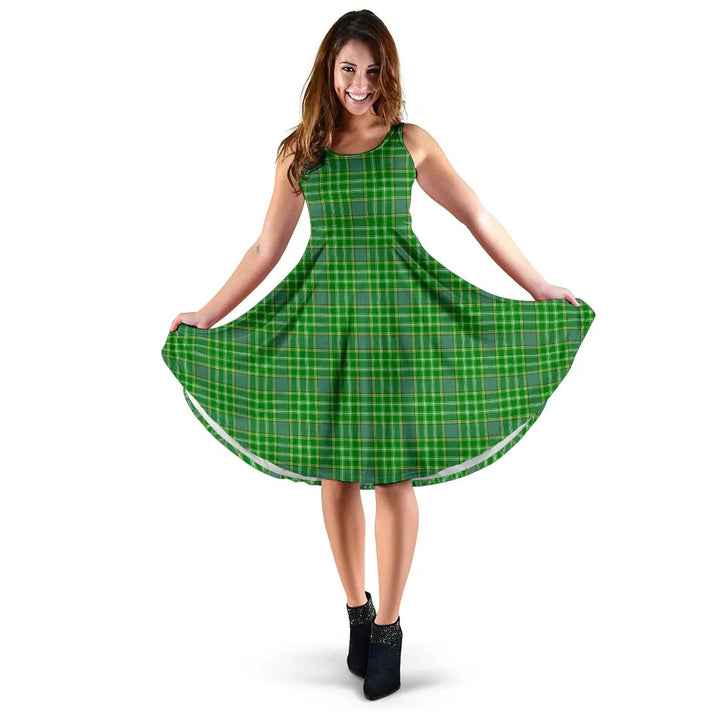 Scottish Currie Clan Tartan Women Midi Dress