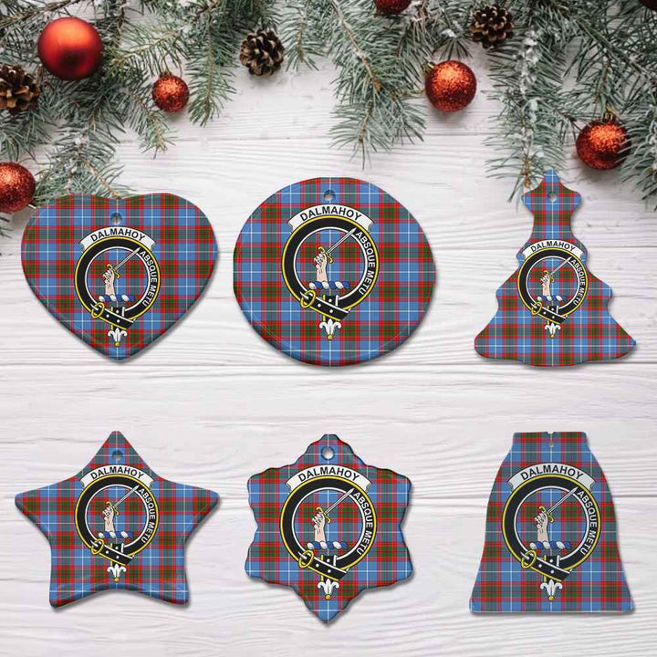 Scottish Dalmahoy Clan Crest Tartan Ceramic Ornament All Tartan Plaid