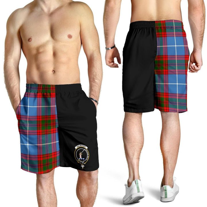 Scottish Dalmahoy Clan Crest Tartan Half of Me Men's Shorts
