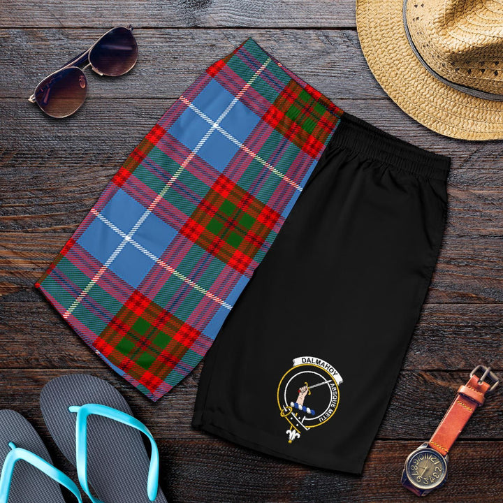 Scottish Dalmahoy Clan Crest Tartan Half of Me Men's Shorts