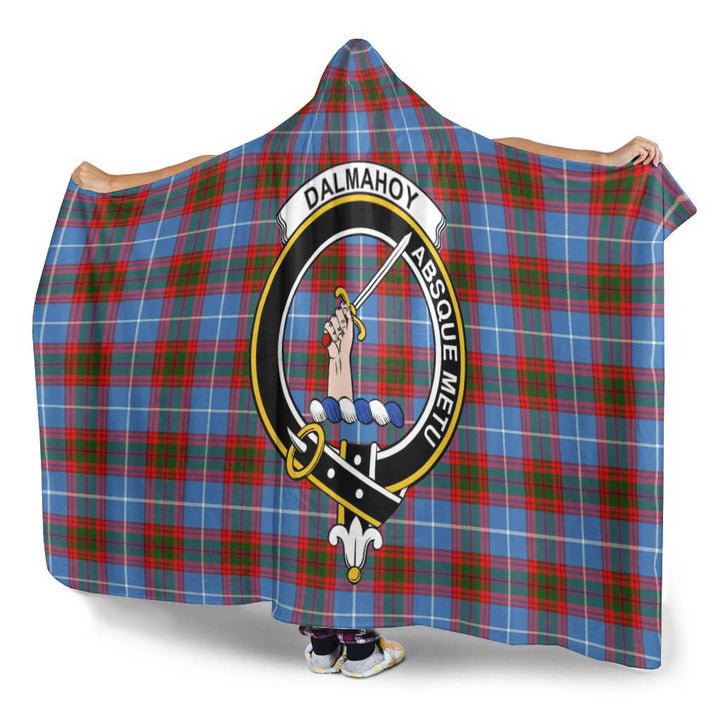 Scottish Dalmahoy Clan Crest Tartan Hooded Blanket Tartan Plaid 3