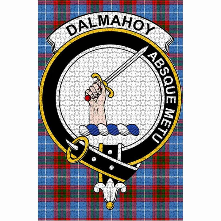 Scottish Dalmahoy Clan Crest Tartan Jigsaw Puzzle 1