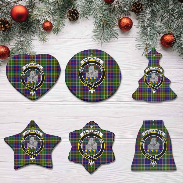 Scottish Dalrymple Clan Crest Tartan Ceramic Ornament All Tartan Plaid