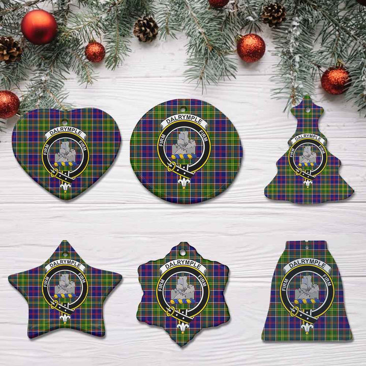 Scottish Dalrymple Clan Crest Tartan Ceramic Ornament All Tartan Plaid