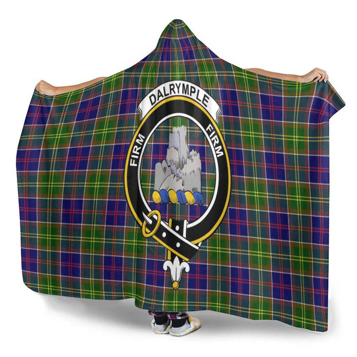 Scottish Dalrymple Clan Crest Tartan Hooded Blanket Tartan Plaid 3