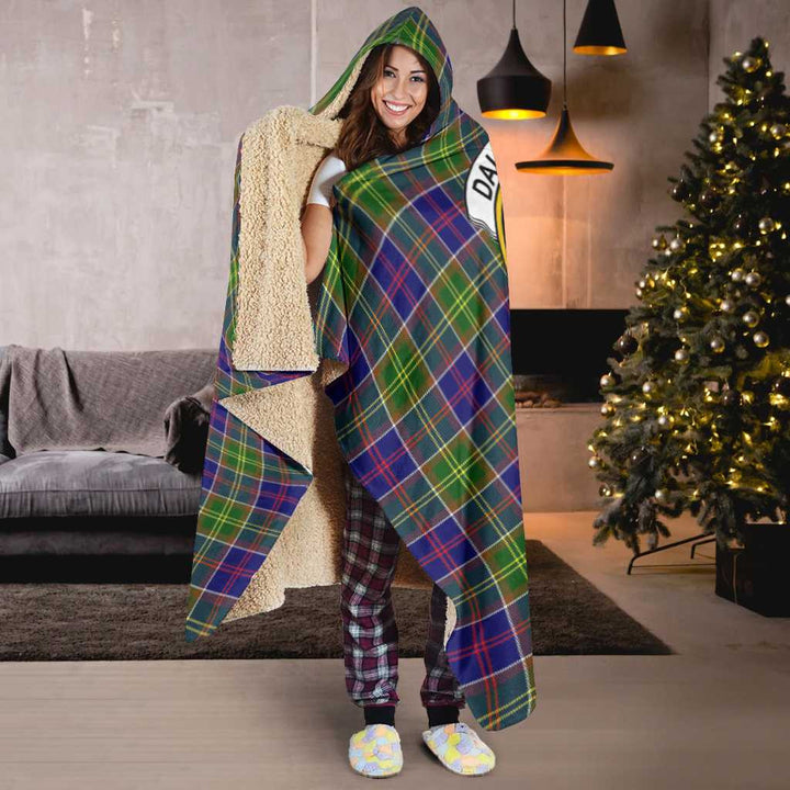 Scottish Dalrymple Clan Crest Tartan Hooded Blanket Tartan Plaid 6