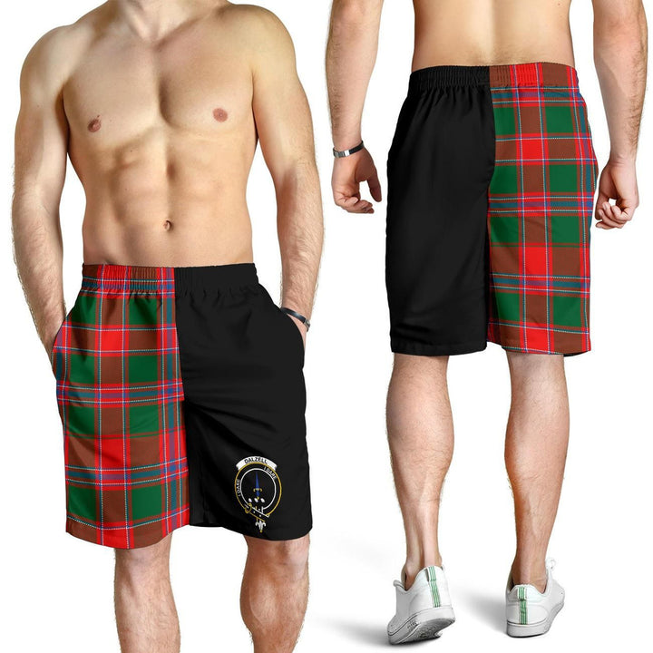Scottish Dalzell Clan Crest Tartan Half of Me Men's Shorts