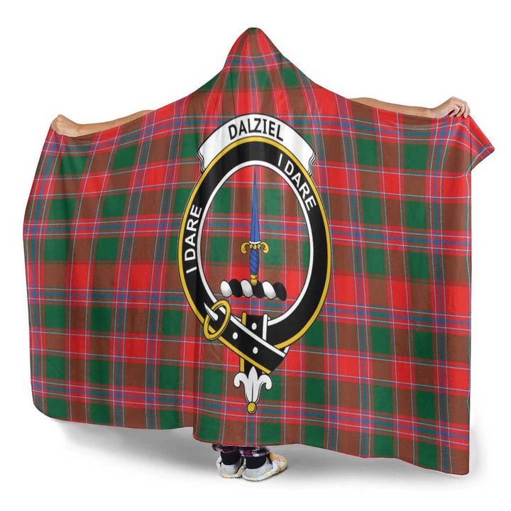 Scottish Dalziel Clan Crest Tartan Hooded Blanket Tartan Plaid 3