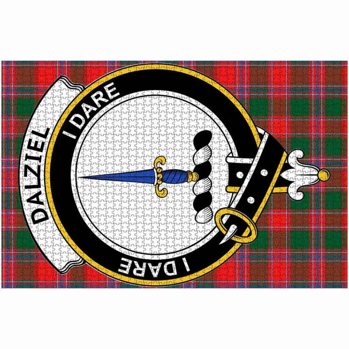 Scottish Dalziel Clan Crest Tartan Jigsaw Puzzle 2