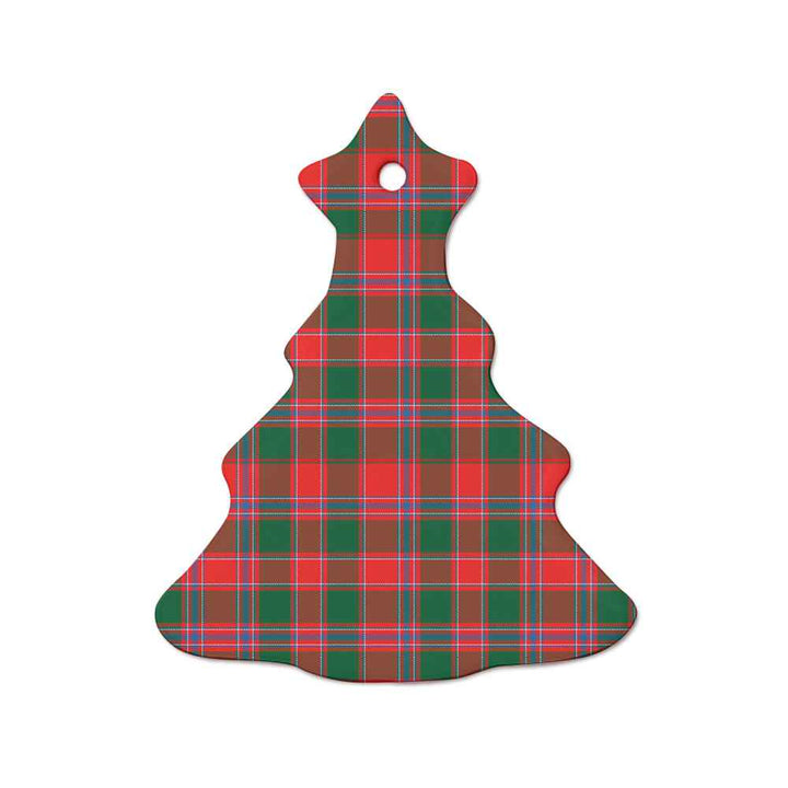Scottish Dalziel Modern Clan Tartan Ceramic Ornament  Tree Shape Tartan Plaid