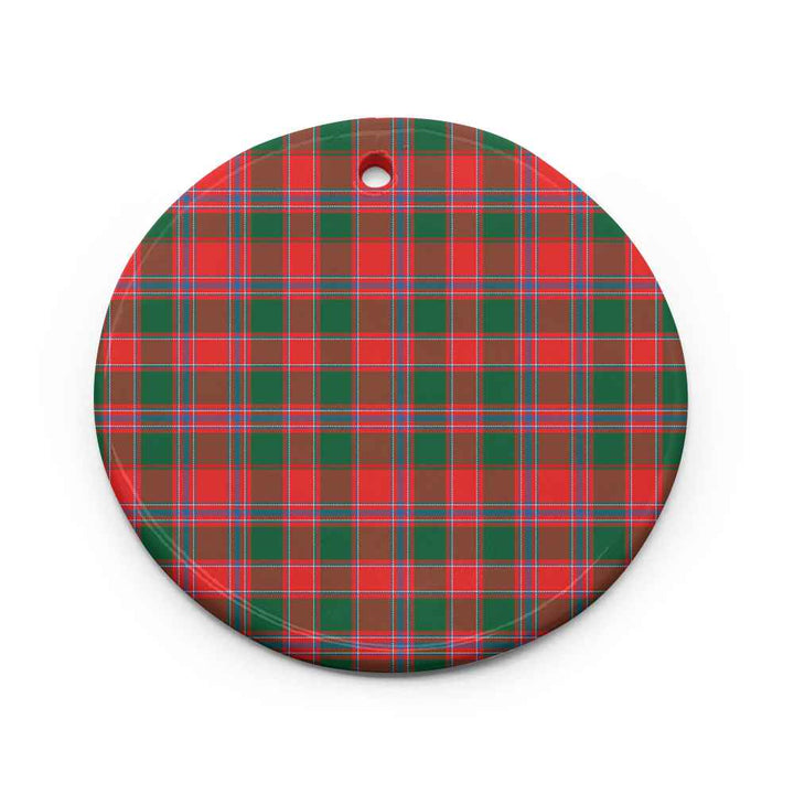 Scottish Dalziel Modern Clan Tartan Ceramic Ornament Circle Shape Tartan Plaid