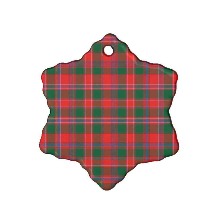 Scottish Dalziel Modern Clan Tartan Ceramic Ornament Snow Flake Shape Tartan Plaid