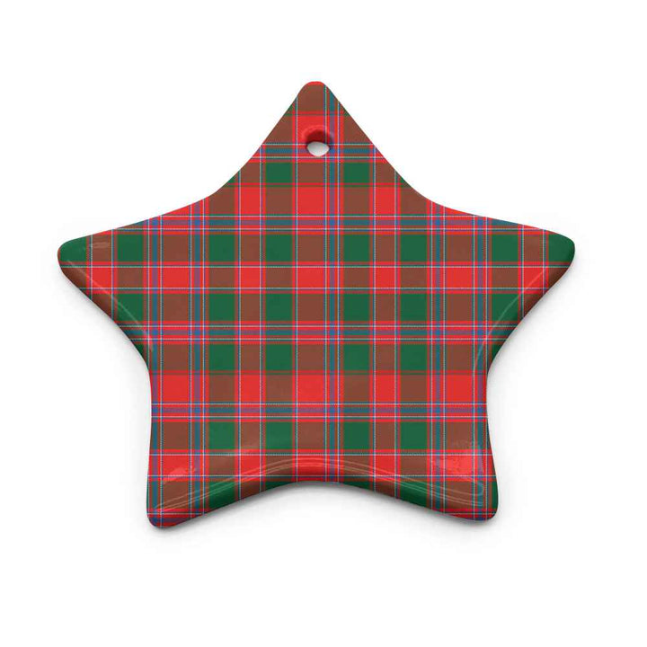 Scottish Dalziel Modern Clan Tartan Ceramic Ornament Star Shape Tartan Plaid