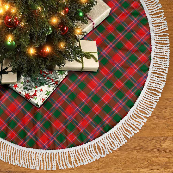 Scottish Dalziel Modern Clan Tartan Christmas Tree Skirt Tassels 2 Tartan Plaid