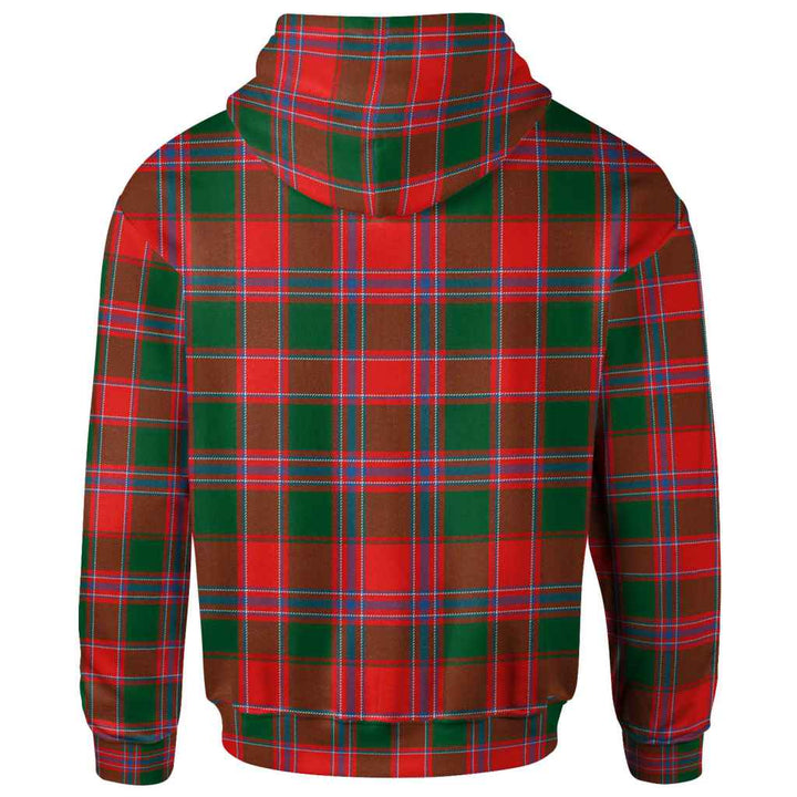 Scottish Dalziel Modern Clan Tartan Hoodie Back Side Tartan Plaid