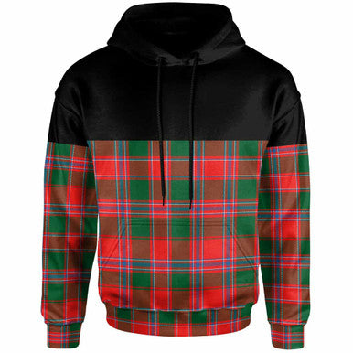 Scottish Dalziel Modern Clan Tartan Hoodie - Horizontal Style Front Side Tartan Plaid