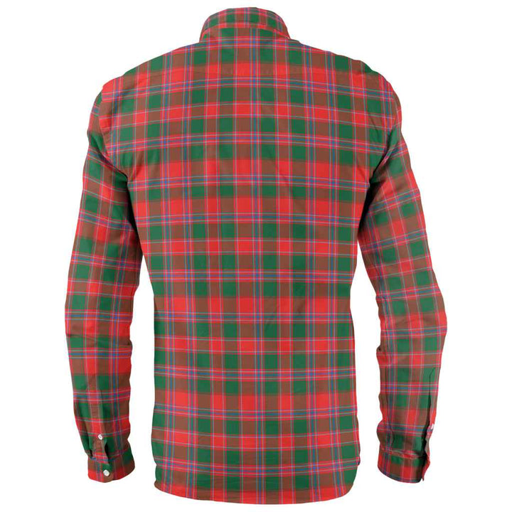 Scottish Dalziel Modern Clan Tartan Long Sleeve Shirt Back Side Tartan Plaid