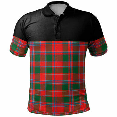 Scottish Dalziel Modern Clan Tartan Polo Shirt - Horizontal Style Front Side Tartan Plaid