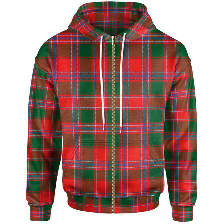 Scottish Dalziel Modern Clan Tartan Hoodie Zip Tartan Plaid