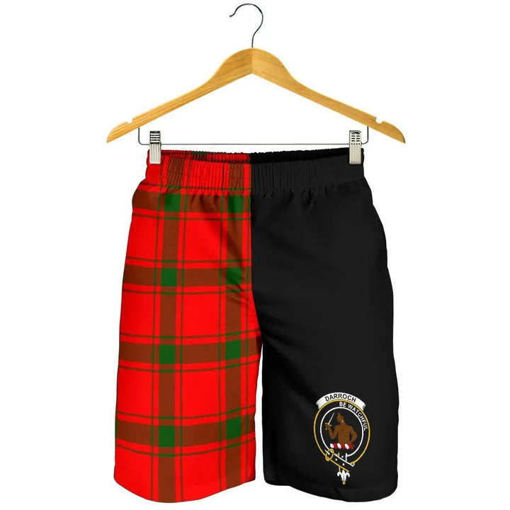 Scottish Darroch Clan Crest Tartan Half of Me Men's Shorts