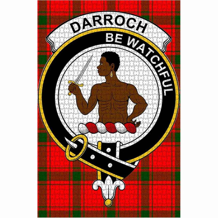 Scottish Darroch Clan Crest Tartan Jigsaw Puzzle 1