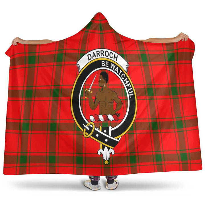 Scottish Darroch (Gourock) Clan Crest Tartan Hooded Blanket Tartan Plaid 1