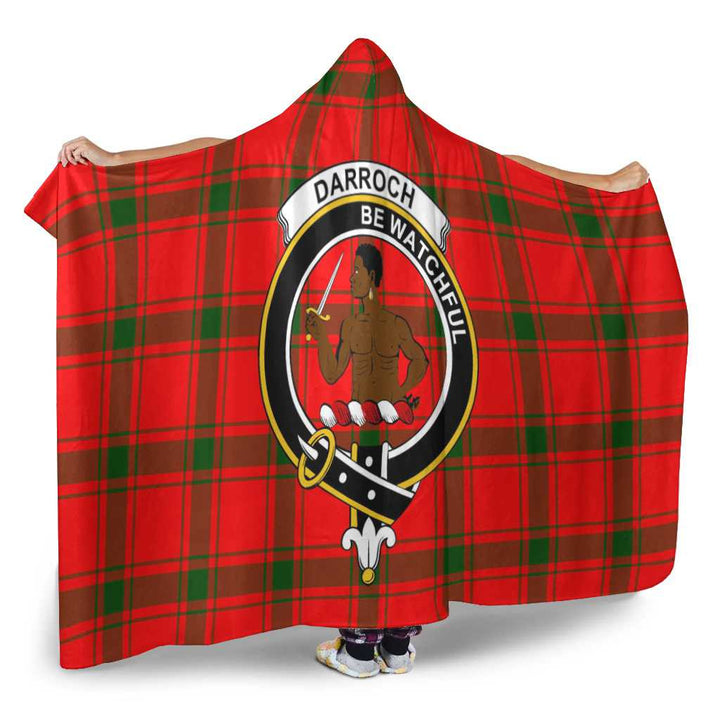 Scottish Darroch (Gourock) Clan Crest Tartan Hooded Blanket Tartan Plaid 2