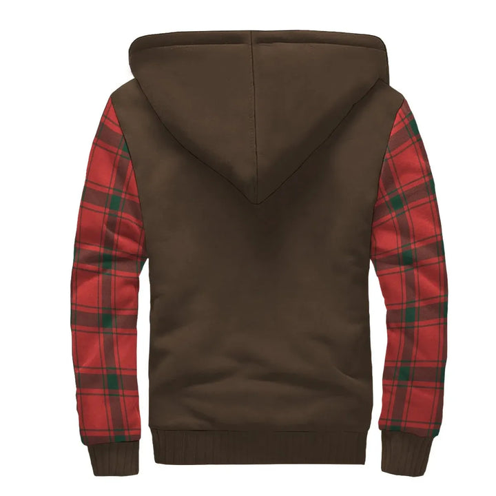Scottish Darroch (Gourock) Clan Crest Tartan Plaid Sleeve Sherpa Hoodie