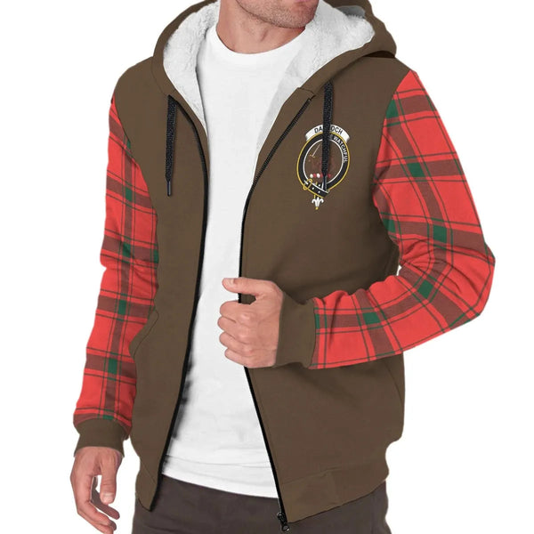 Scottish Darroch (Gourock) Clan Crest Tartan Plaid Sleeve Sherpa Hoodie