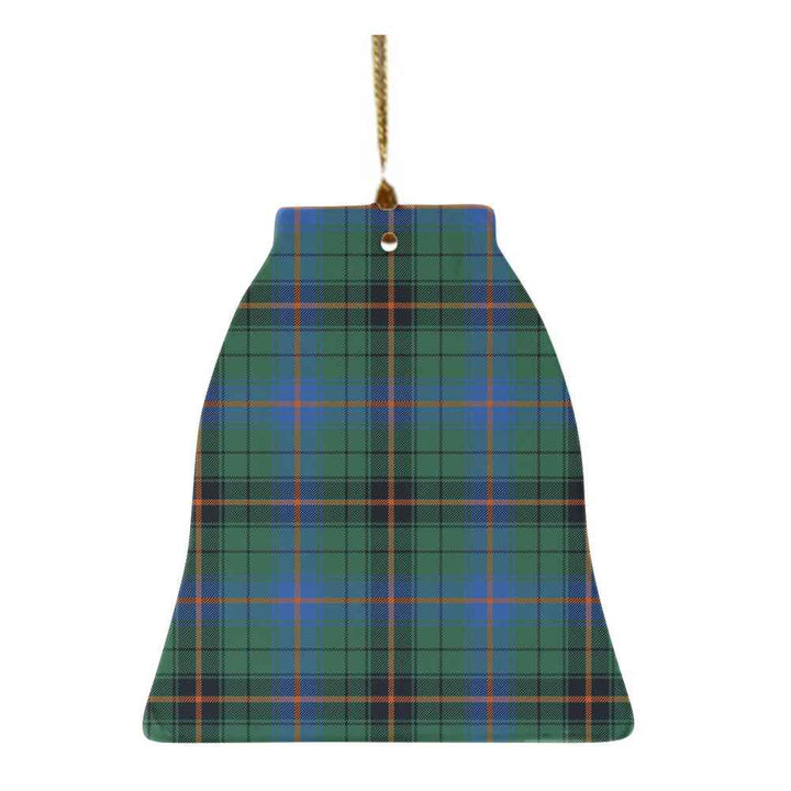 Scottish Davidson Ancient Clan Tartan Ceramic Ornament Bell Shape Tartan Plaid