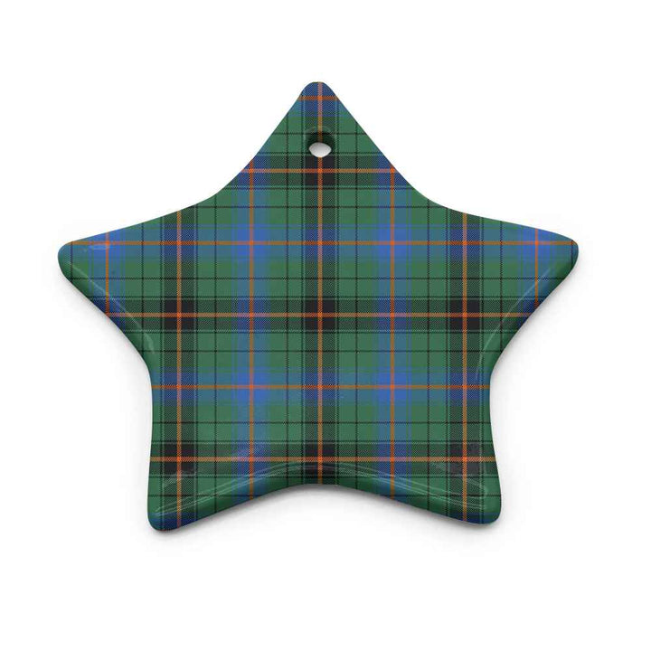 Scottish Davidson Ancient Clan Tartan Ceramic Ornament Star Shape Tartan Plaid