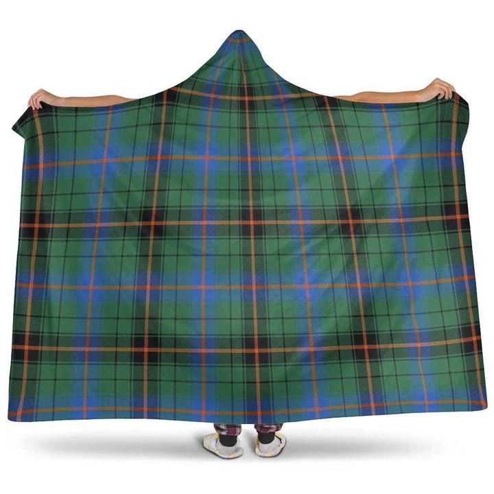 Scottish Davidson Ancient Clan Tartan Hooded Blanket Tartan Plaid 1