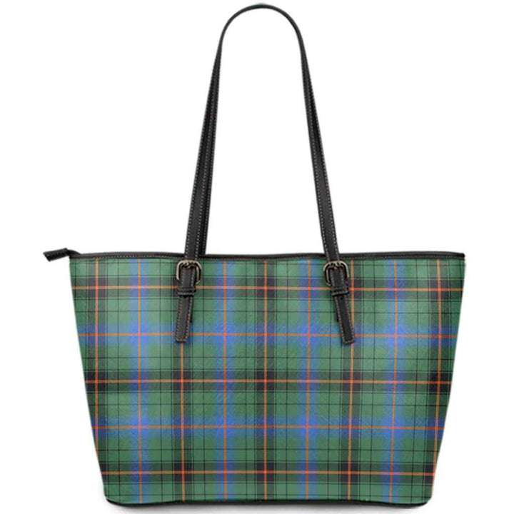 Scottish Davidson Ancient Clan Tartan Leather Tote Tartan Plaid