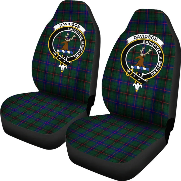 Scottish Davidson Clan Crest Tartan Car Seat Covers 1