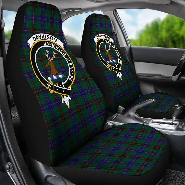 Scottish Davidson Clan Crest Tartan Car Seat Covers 3