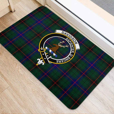 Scottish Davidson Clan Crest Tartan Door Mat Tartan Plaid 2