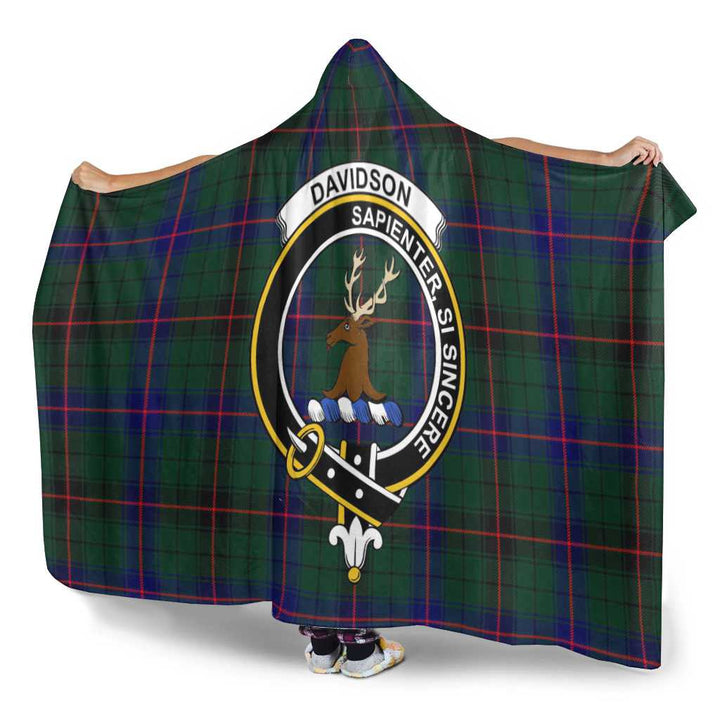 Scottish Davidson Clan Crest Tartan Hooded Blanket Tartan Plaid 3