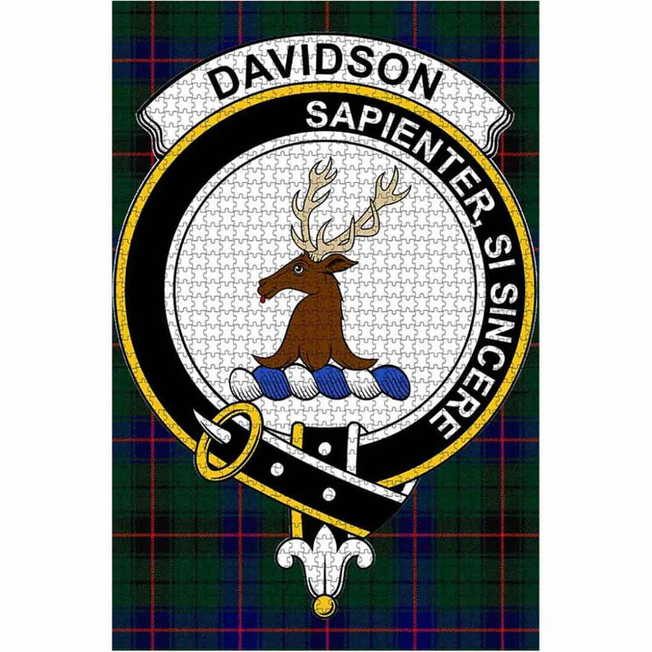 Scottish Davidson Clan Crest Tartan Jigsaw Puzzle 1