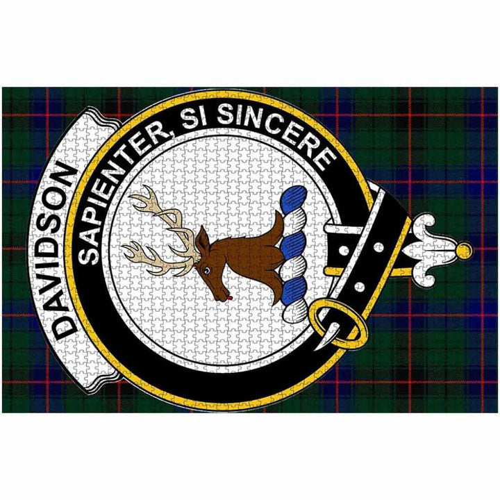 Scottish Davidson Clan Crest Tartan Jigsaw Puzzle 2