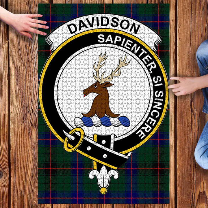 Scottish Davidson Clan Crest Tartan Jigsaw Puzzle 3
