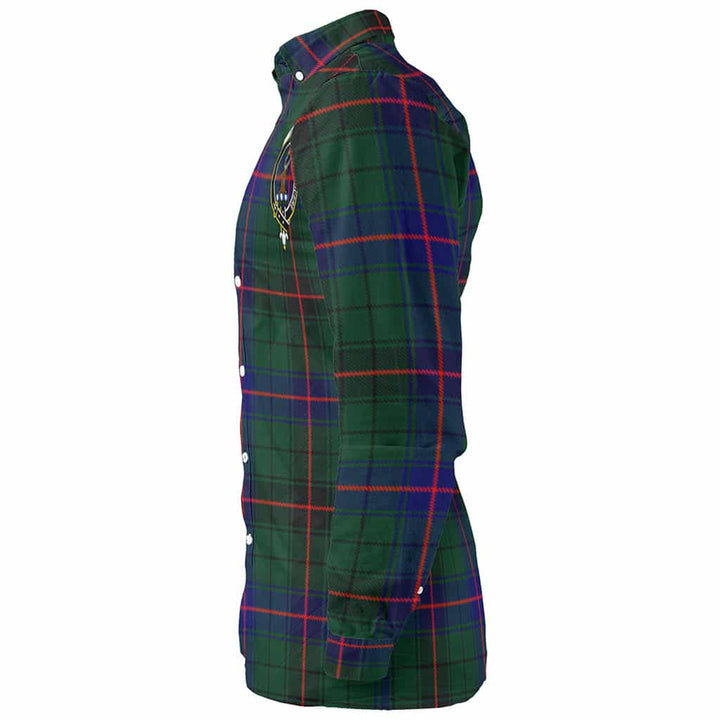Scottish Davidson Clan Crest Tartan Long Sleeve Shirt Tartan Plaid