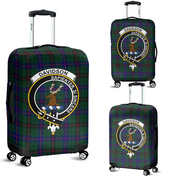Scottish Davidson Clan Crest Tartan Luggage Cover Tartan Plaid 1